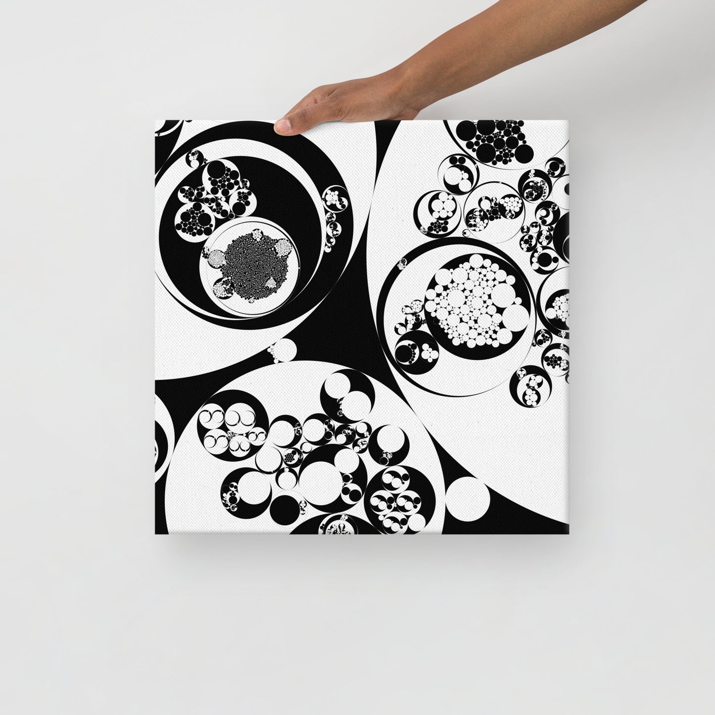 Canvas print of Black & White Nested Circles